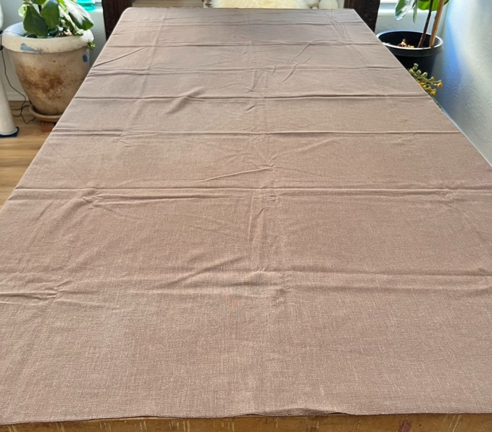 Unbranded Linen Tablecloth Brown 57 x 84" Sustainable Effortless Minimalist